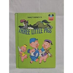 Walt Disney’s Three Little Pigs Vintage Hardcover Book - Book Club Edition 1972